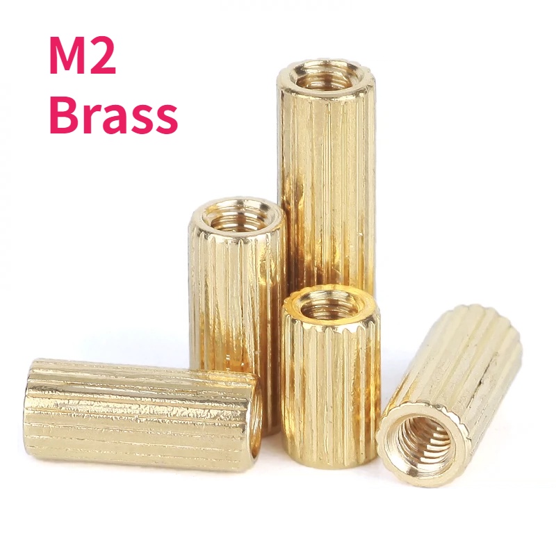 M2 Solid Brass Copper Round Standoff Spacer Support Pillar Column F-F ...