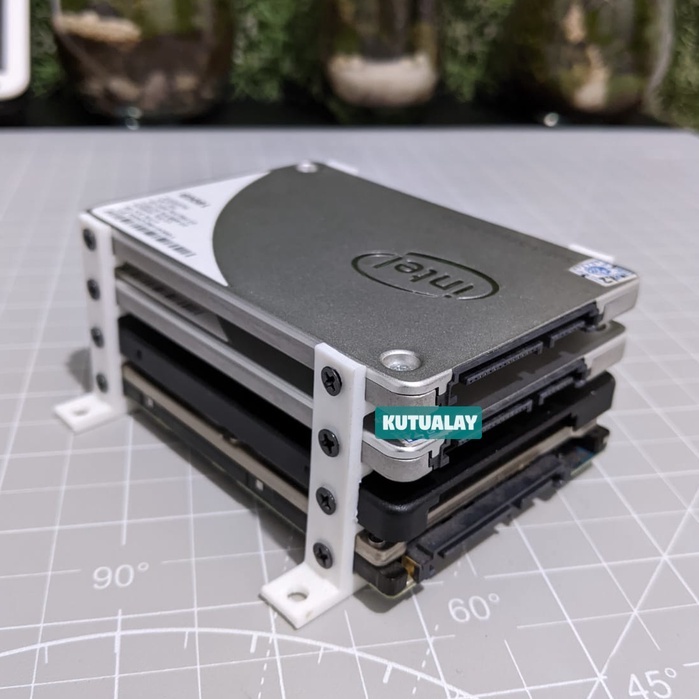 5.25 To 3.5 / 2.5 Inch SSD HDD Tray Caddy Adapter With Cooling Fan Mounting Bracket