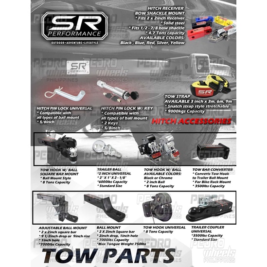 Hitch Coupler Receiver Adaptor Bow Shackle Mount Tow Bar Converter Tow