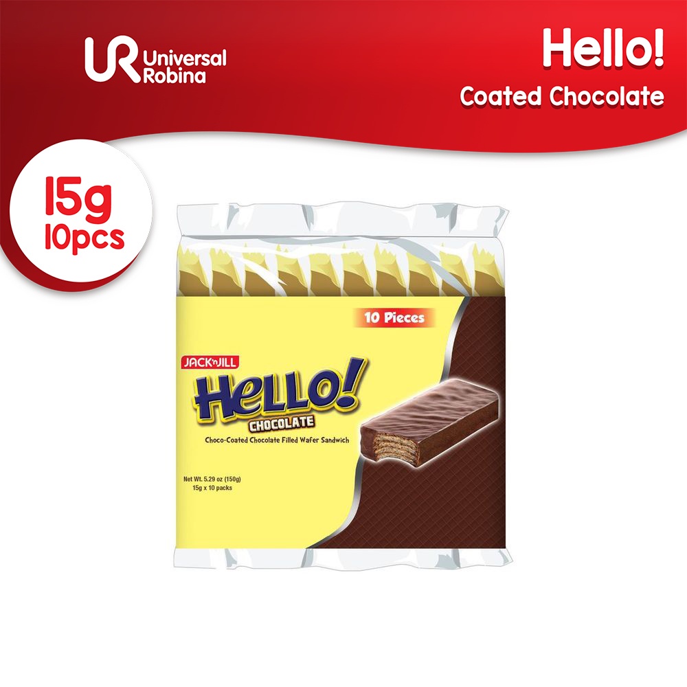 Jack 'n Jill Hello! Chocolate Wafer Sandwich (15g x 10) | Shopee ...