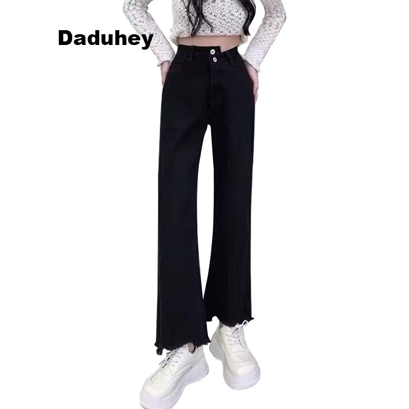 daduhey-irregular-pants-niche-raw-edge-wide-leg-women-s-jeans-women-s