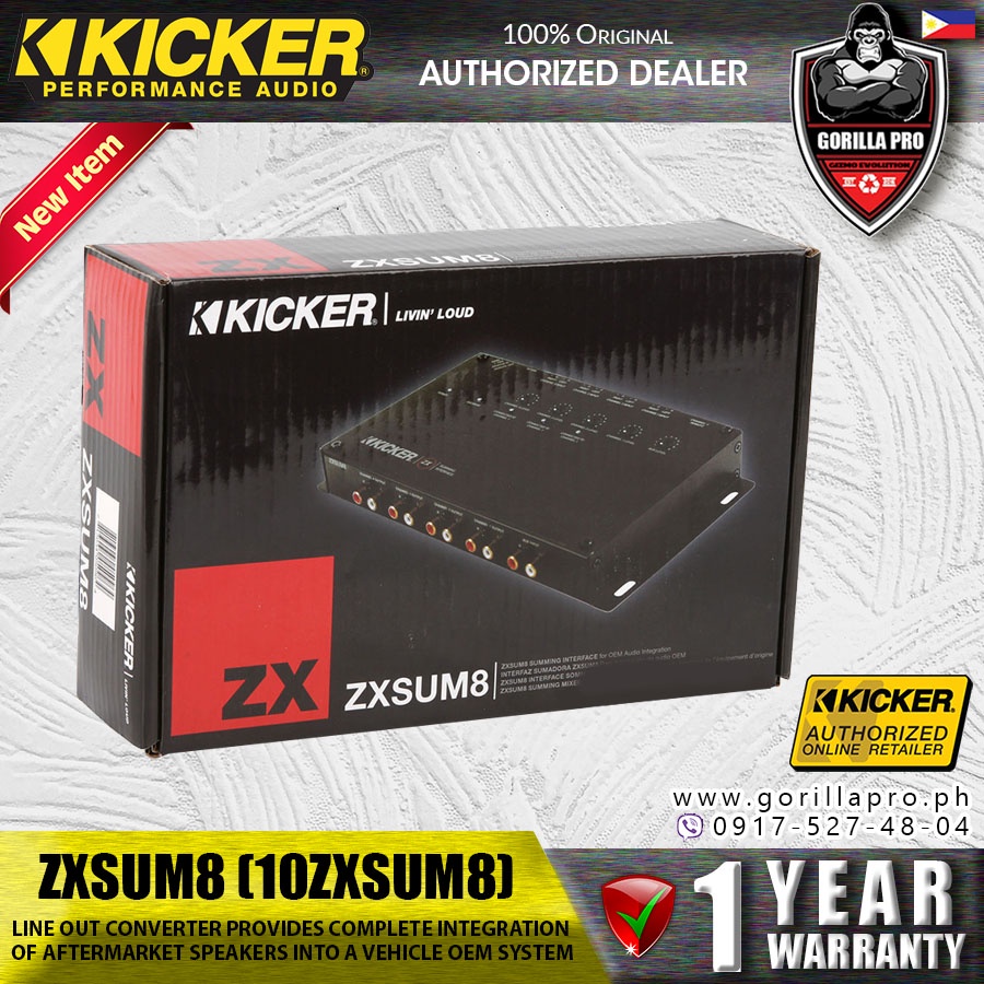 Kicker ZXSUM8 (10ZXSUM8) Line Out Converter Provides Complete