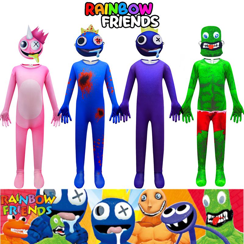 Roblox Rainbow Friends Cosplay Costume Kids Jumpsuit Halloween Fancy ...