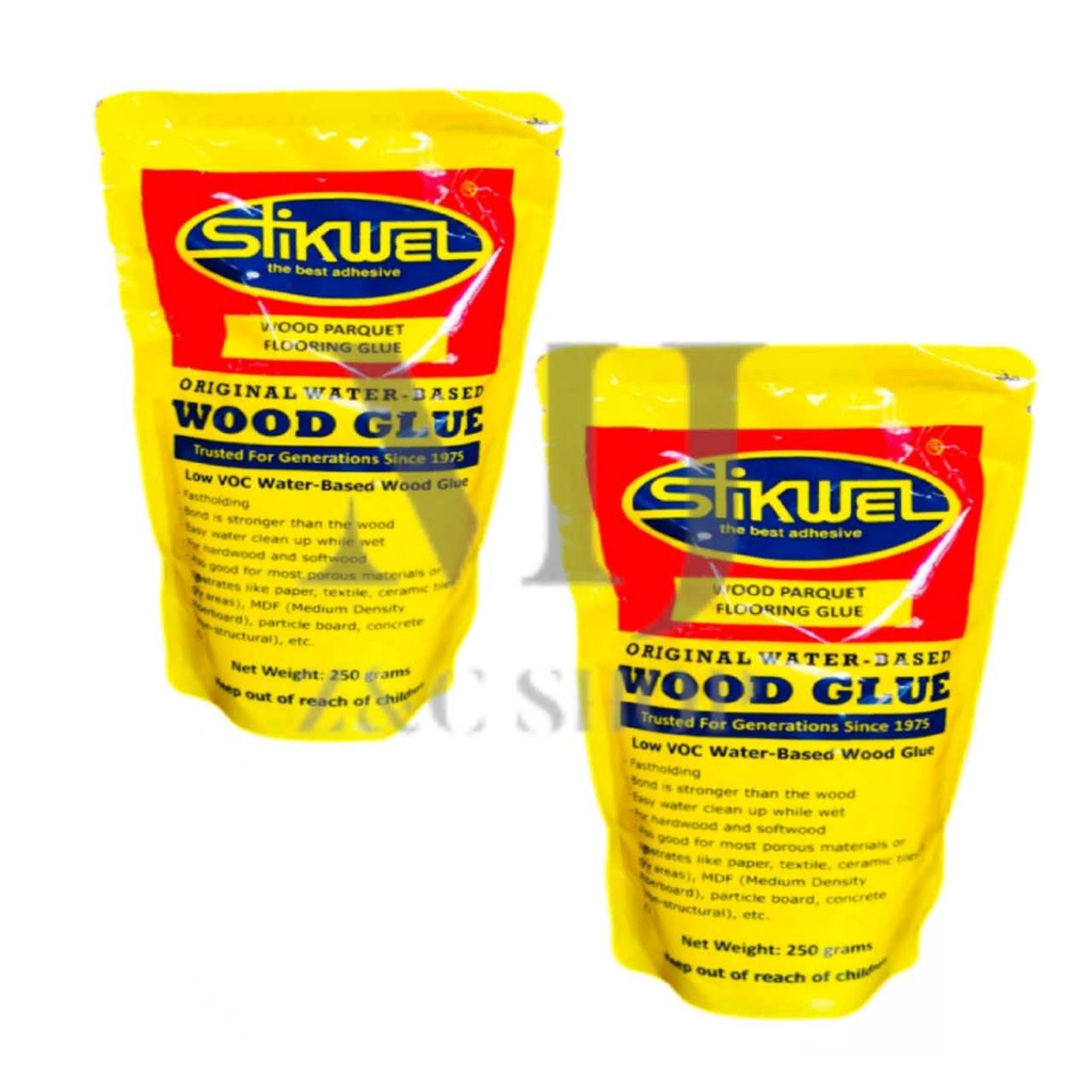 2 pcs / 4 pcs / 6 pcs Stikwel Wood Parquet Flooring Glue 250G ( POUCH ...