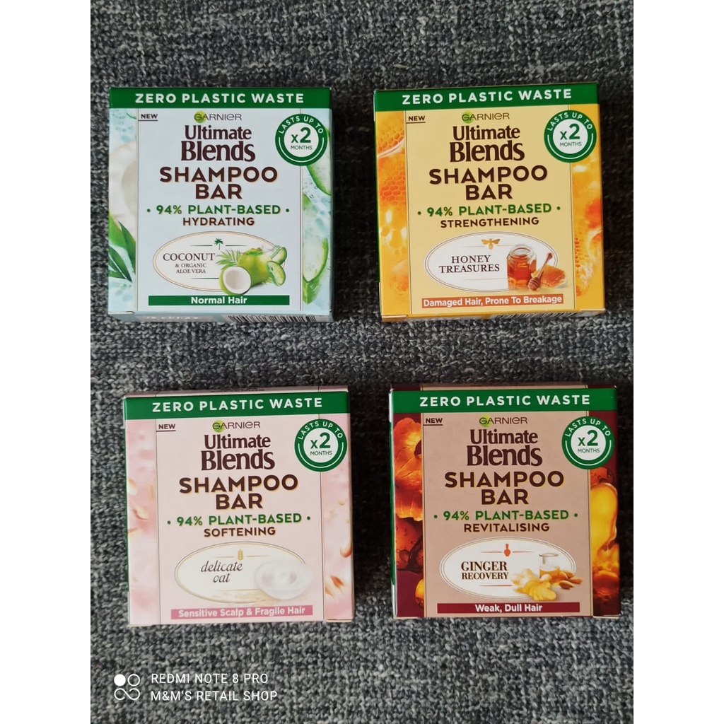 GARNIER Ultimate Blends Shampoo Bar 94 Plant Based Zero Plastic Waste UK PRODUCT Shopee