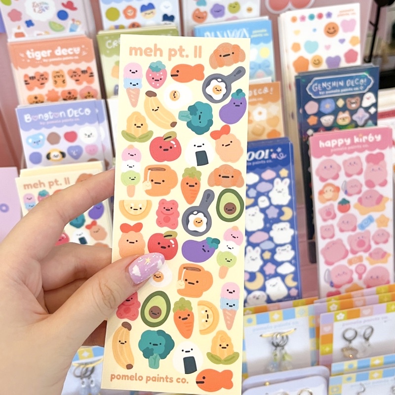 meh (food edition) Waterproof Deco Sticker Sheet | pomelo paints co ...