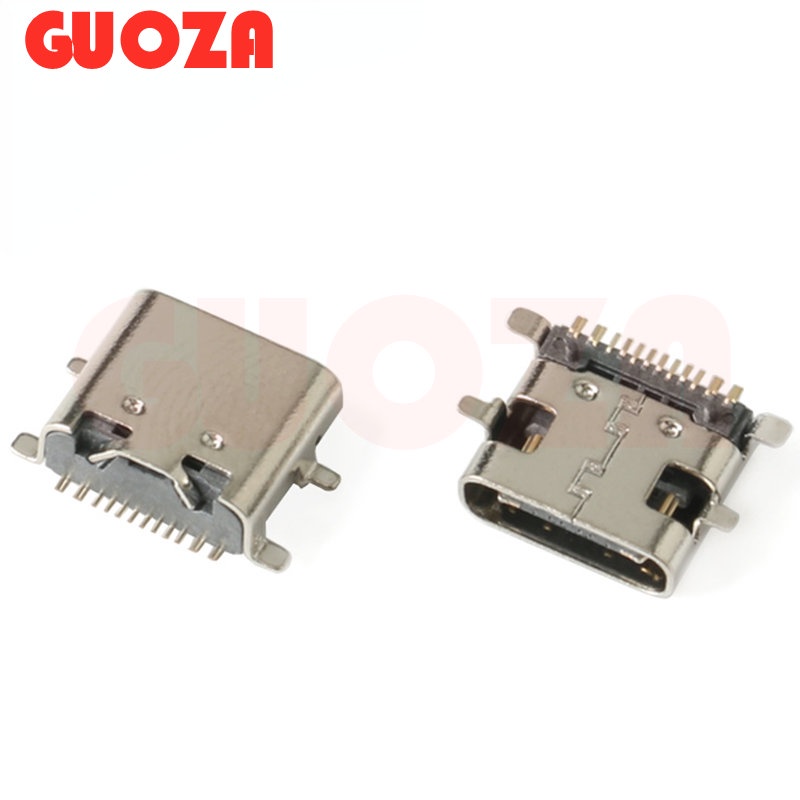 Uxcell 5-Pack USB Type-C 3.1 16-Pin Female Jack – PCB Fast Charging Socket