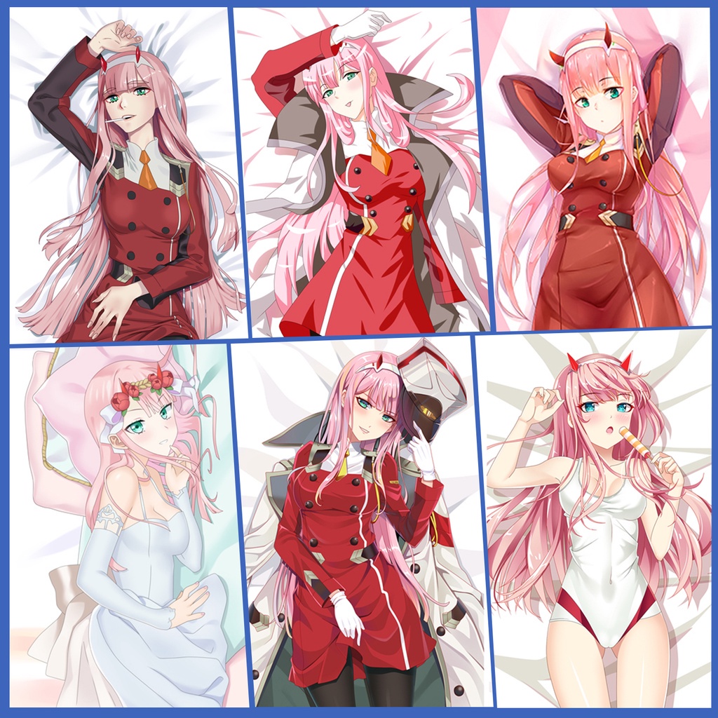 ☄ADP Pillow Dakimakura Anime Pillow Darling in the Fraxx 002 Zero Two Body Pillow Case Rising