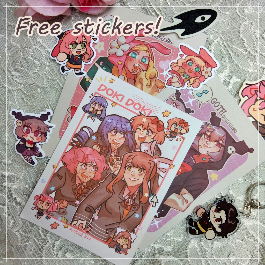 Original sticker die cut kisscut artprint cute girls melody kuromi spy ...