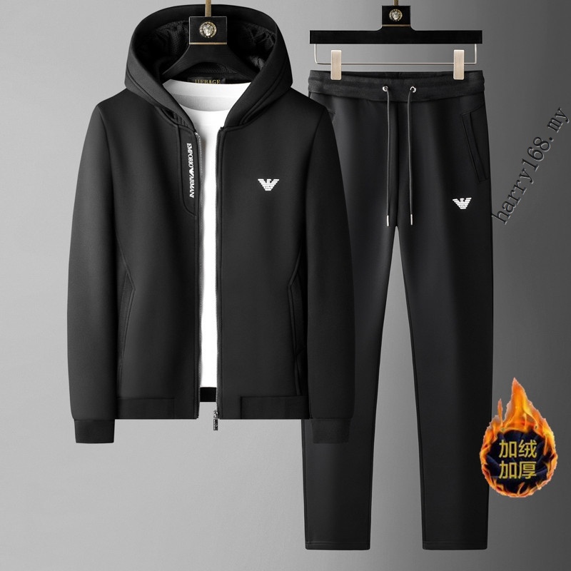 NEW_ARMANI Two pieces set men's luxury winter tracksuits jacket coat size S4XL MF2412 Shopee
