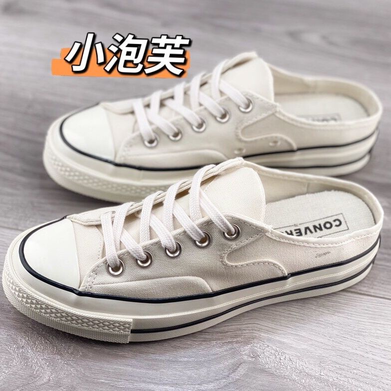 Converse Chuck 70 Mule Canvas Half Slippers Slip on Lazy Shoes Muller Shoes  Couple Soft Sole