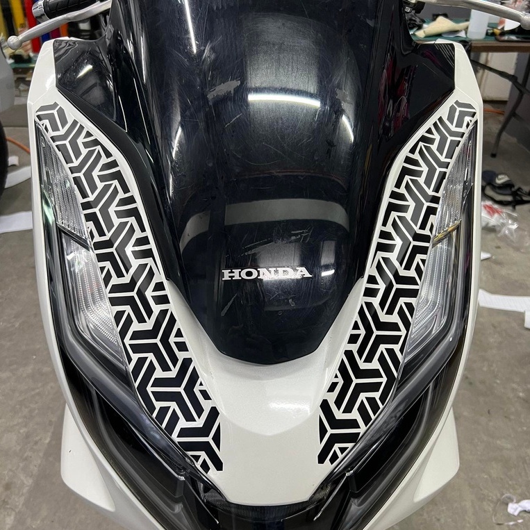 Honda Pcx 160 V1 Giometric Accent Front Cover Decals Sticker Shopee