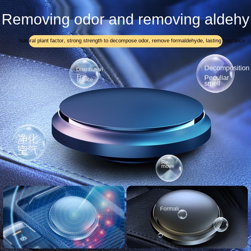360 Degree Rotation Air Freshener Car Organic Solid Perfume Waterless ...