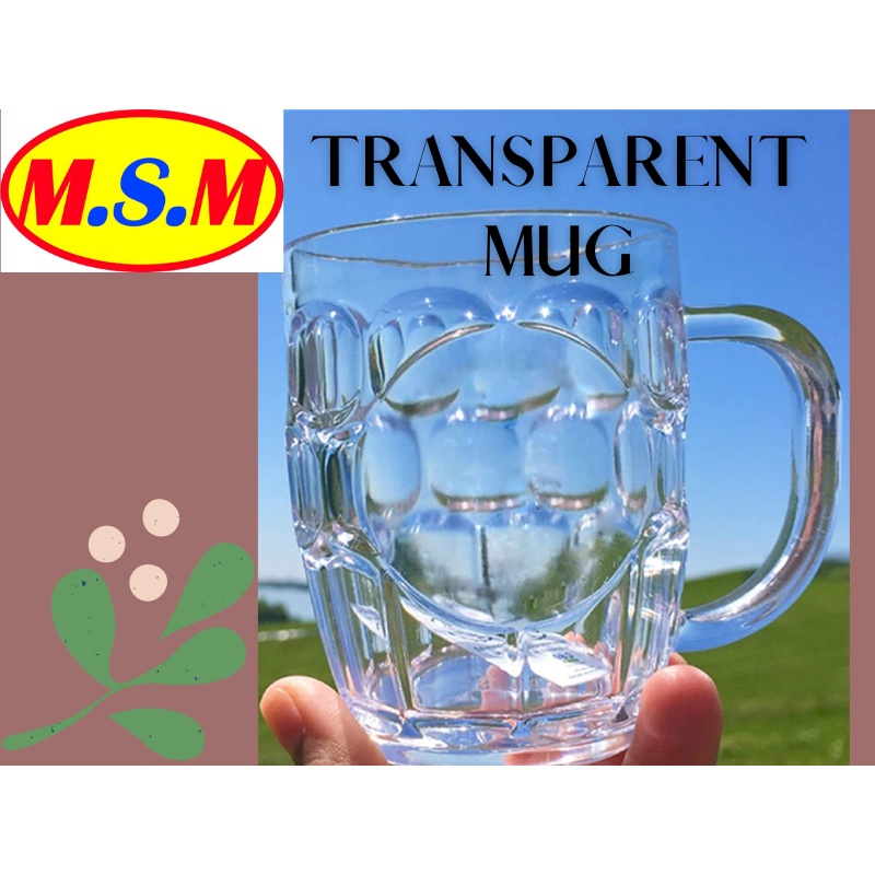 TRANSPARENT MUG/ UNIQUE STYLE/ BEER MUG | Shopee Philippines