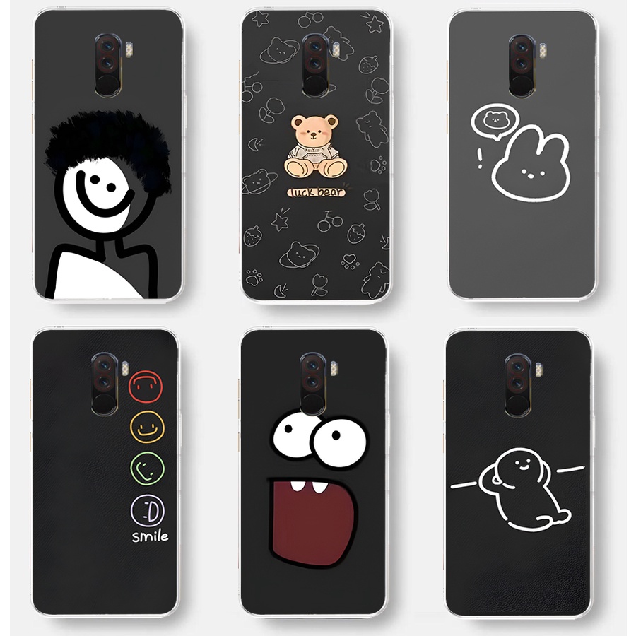 For xiaomi mi a1 mi a2 Pocophone F1 Soft Silicone TPU Casing phone back ...