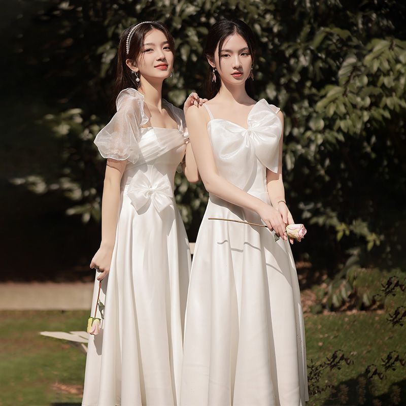 Korean bridesmaid hot sale dresses