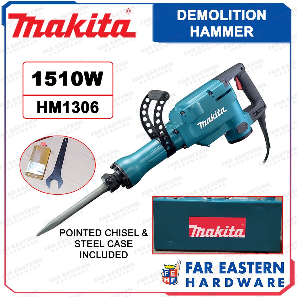 MAKITA Demolition Hammer 1510W HM1306 30mm Jackhammer Hex Shank