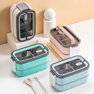 Double -Layer Stainless Steel Insulation Lunch Box Seal Microwave ...