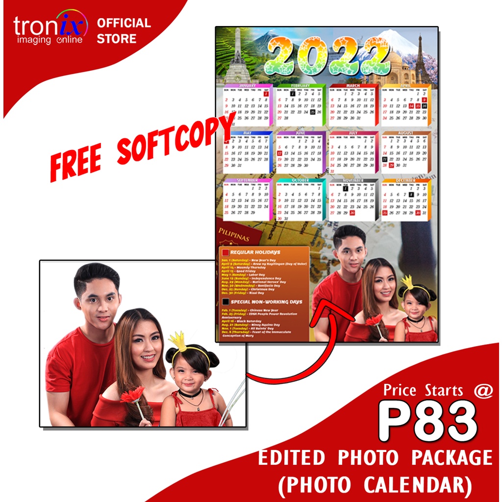 Tronix Imaging Calendar Photo With Free Softcopy Personalized Available