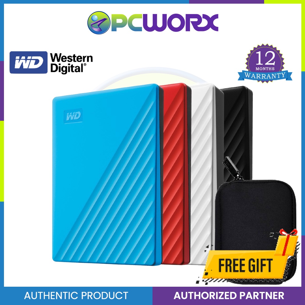 WD 1TB/4TB My Passport Portable External Hard Drive with backup