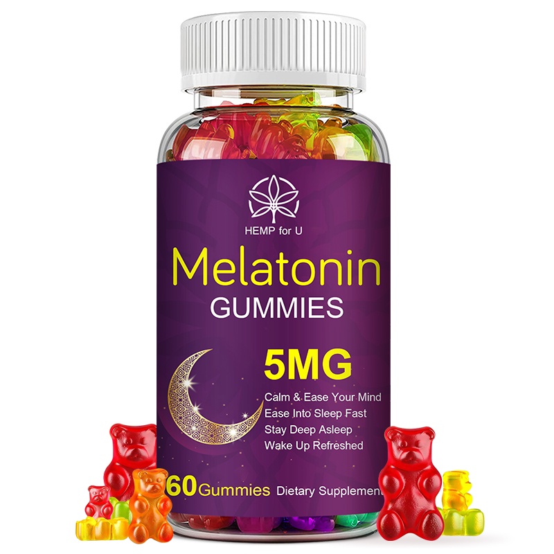HFU 5Mg Melatonin Gummies Vitamin B6 Relieve Stress Improve Sleep