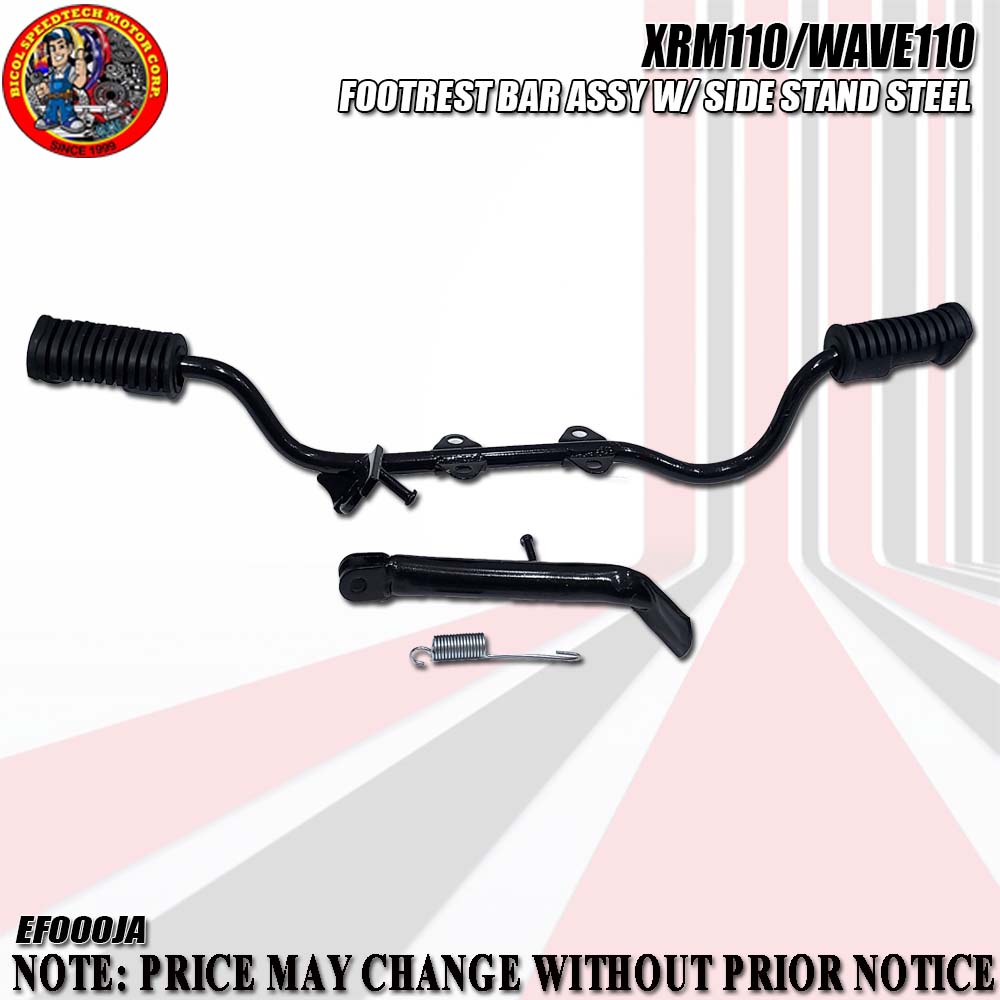 XRM 110/WAVE 110 FOOTREST BAR ASSY WITH SIDE STAND STEEL (EF000JA