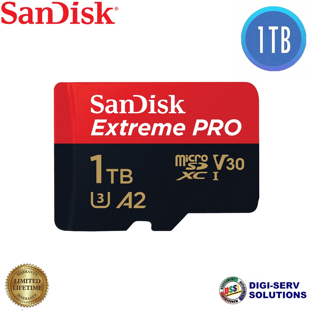 SanDisk Extreme PRO Series 1TB Micro SD Card with Adapter A2 UHS