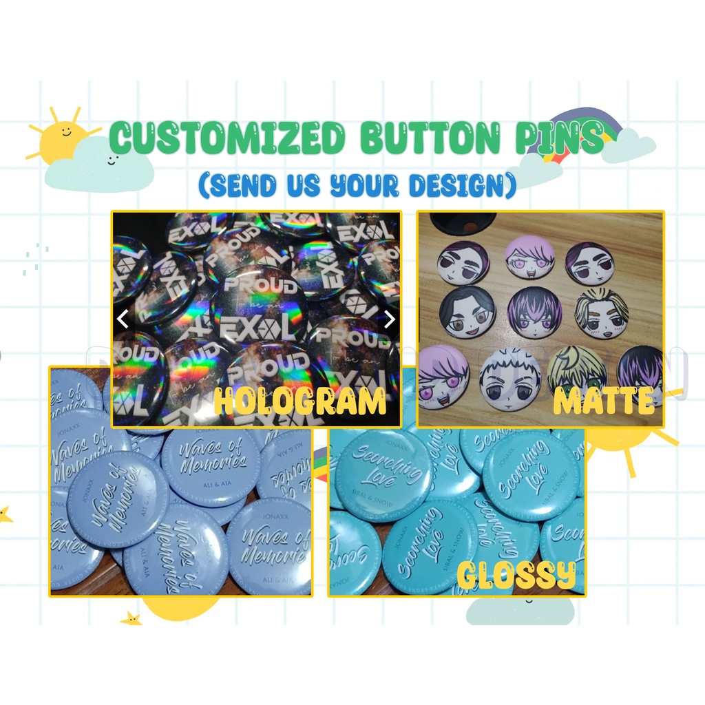 Personalized Button Pins (Bulk) Shopee Philippines