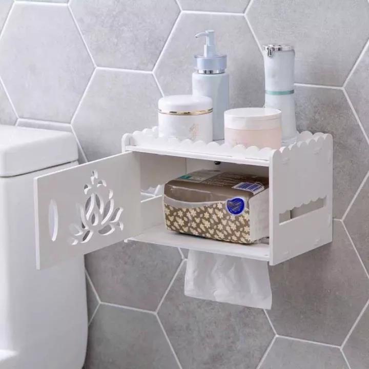 Bathroom Toilet Paper Rack Tissue Organizer Wipes Napkin Storagae ...