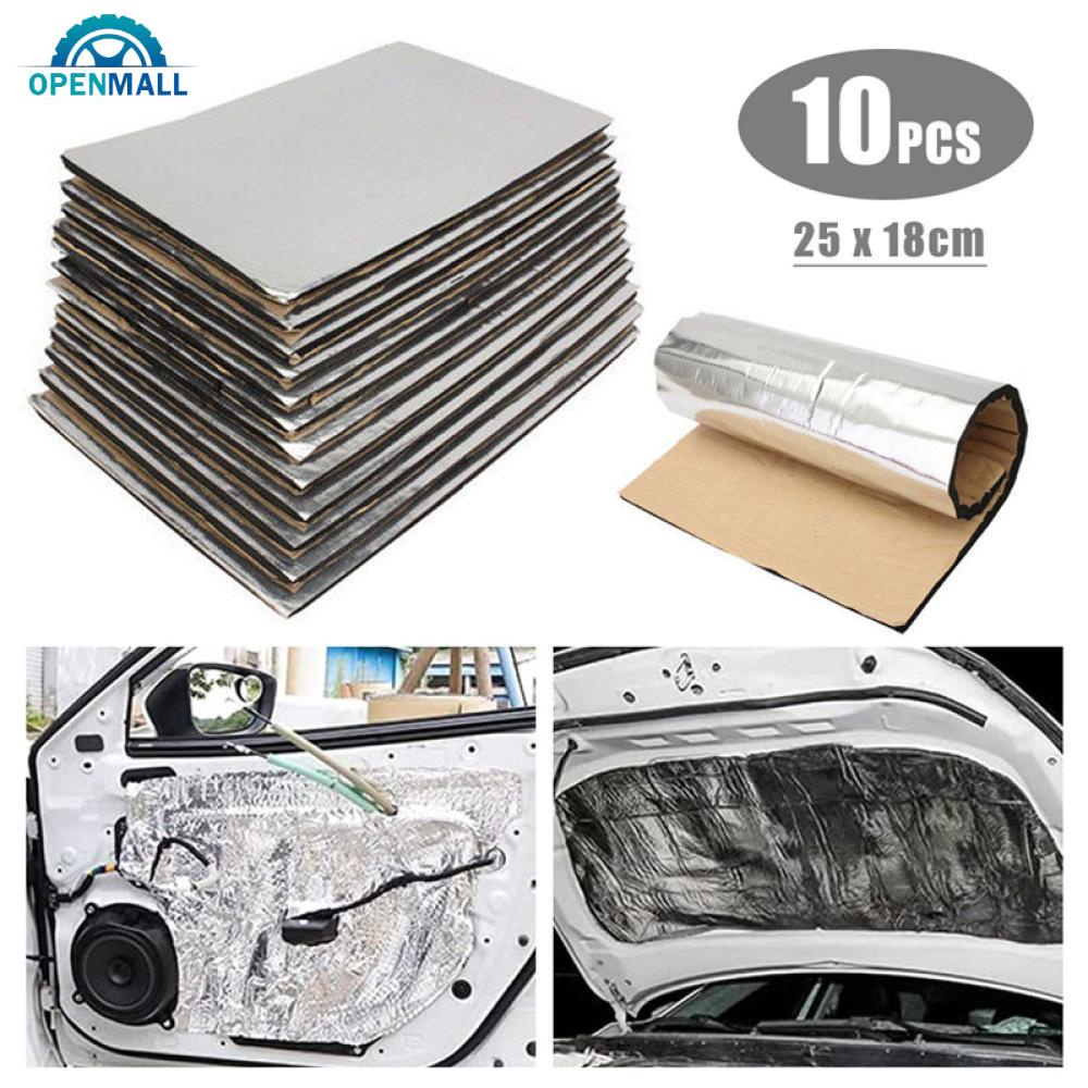 10PCS Car Sound Deadener Heat Insulation Mat Hood Engine Firewall Heat