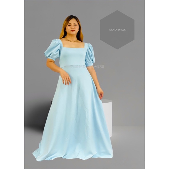 NEOPRENE WENDY DRESS FLOORLENGTH | Shopee Philippines