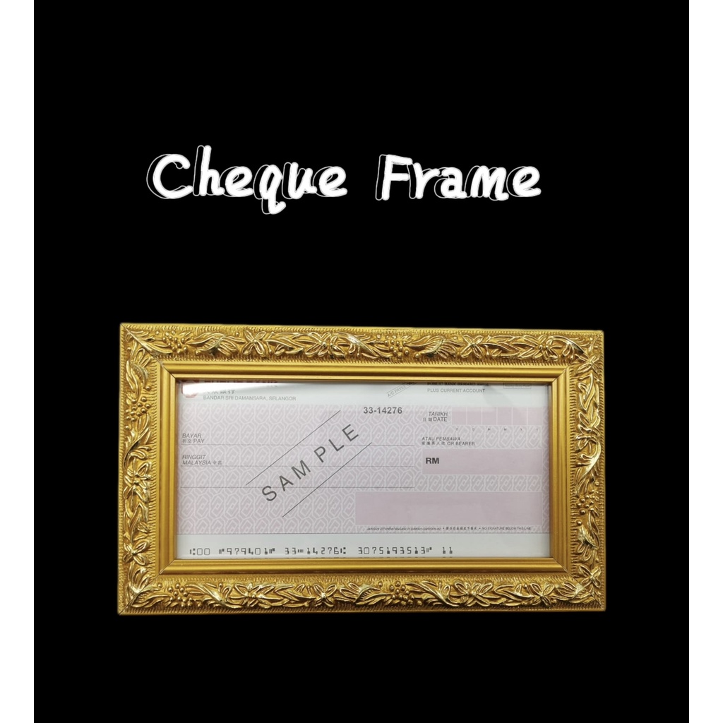 Wood Frame Cheque Bekas Cek Mas Kahwins Cheque Frame Hantaran Kahwin ...