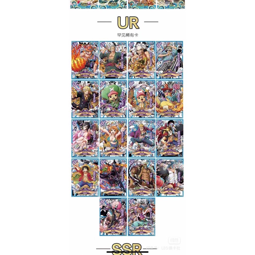 One Piece Anime Card UR Set Of 18 Cards Shopee Philippines