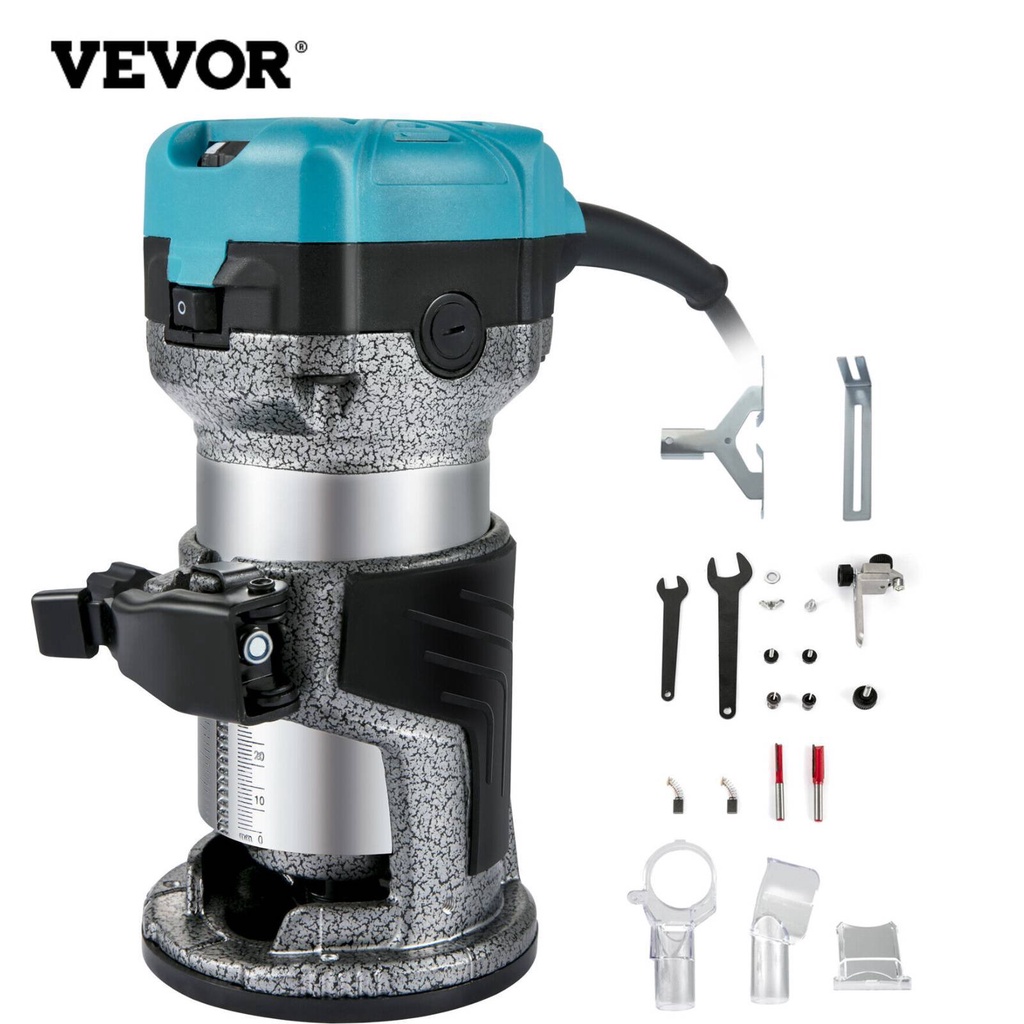 VEVOR Woodworking Electric Trimmer Hand Wood Router Machine Power