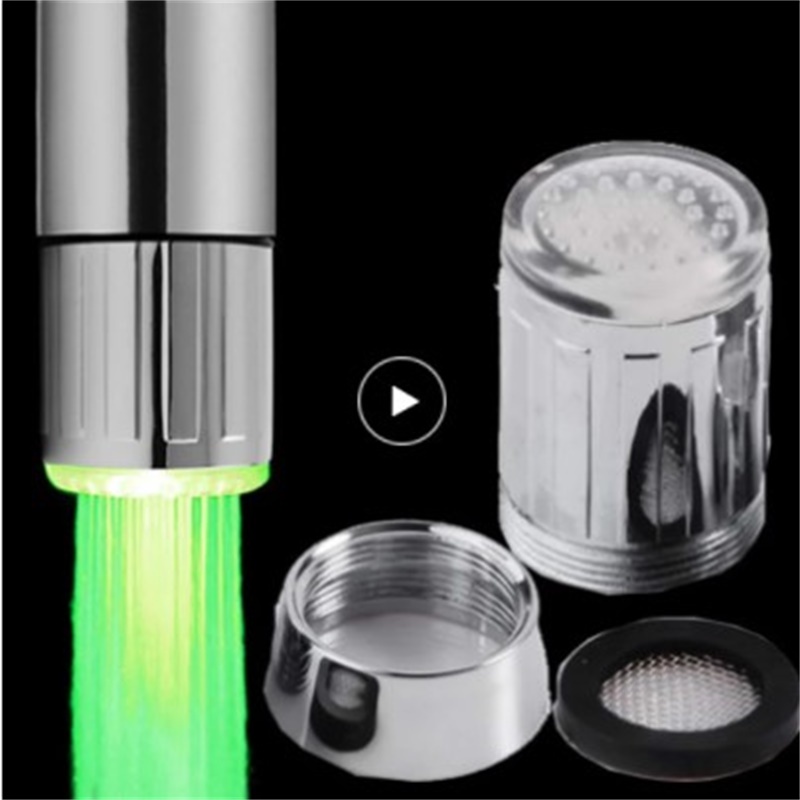 Led Temperature Sensitive 3color Lightup Faucet Kitchen Bathroom Glow
