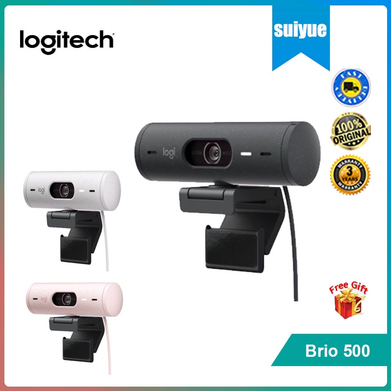 Webcam 4k Logitech Brio 500 Full HD Webcam With Auto Light