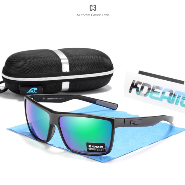 KDEAM Scratch Resistance Sunglasses Men Polarized 100 UV Protection