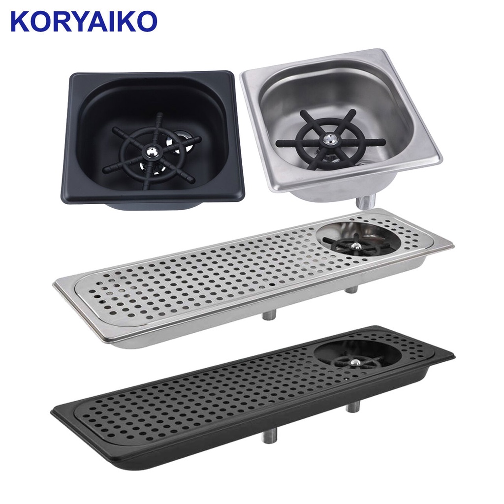 Koryaiko Stainless Steel Automatic Cup Washer Bar Glass Rinser Pitcher