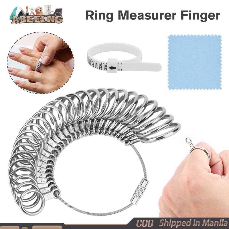 Ring Sizer Measuring Tool Stainless Steel Finger Sizer Measuring Ring ...