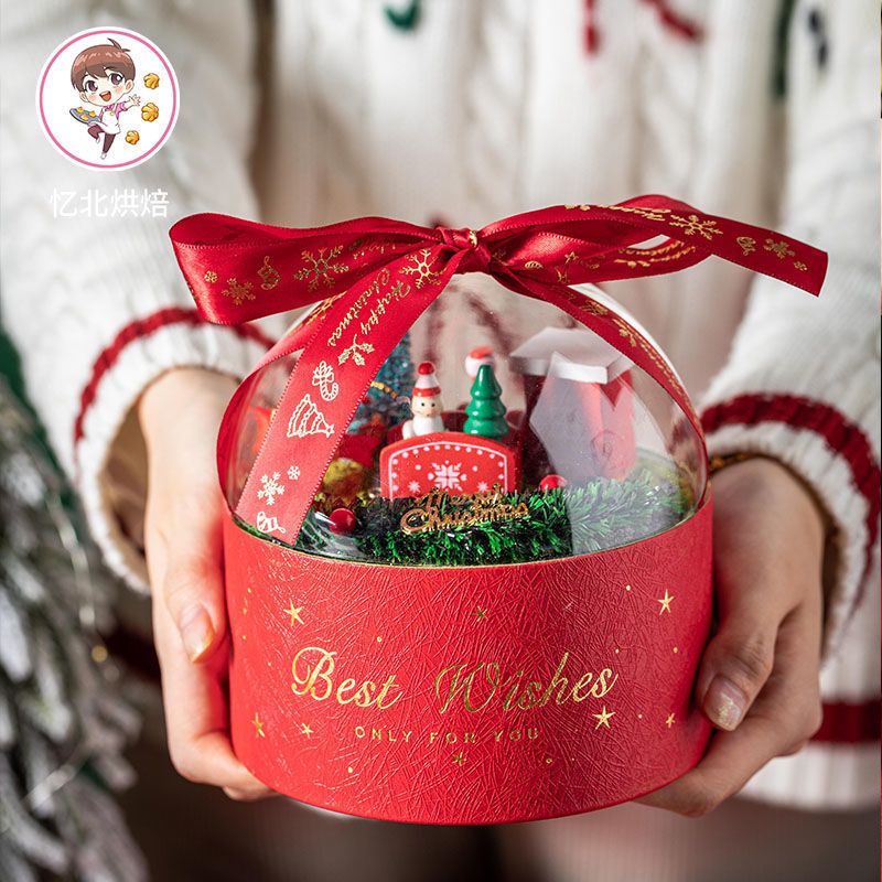 Christmas Hug Bucket Gift Wrapping Portable Transparent Eve Box Empty ...