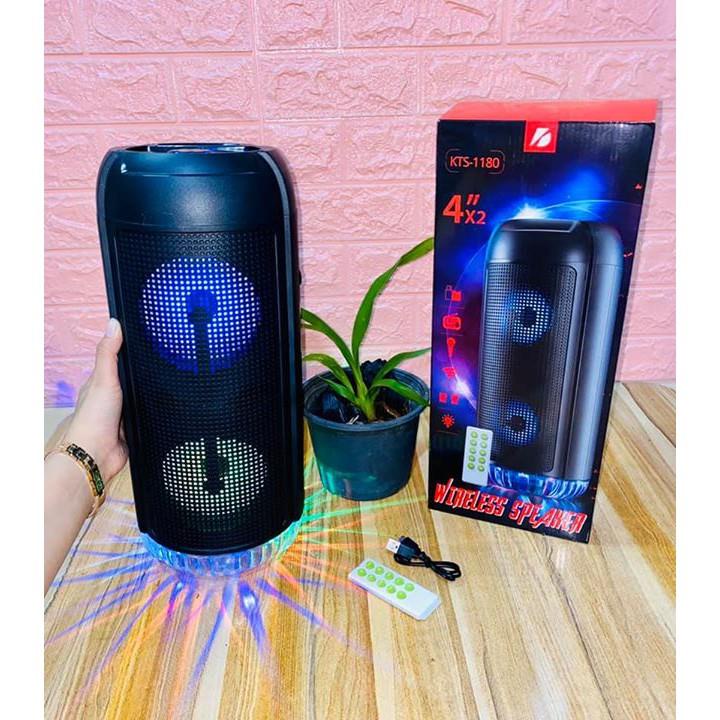 KTS-1180 4x2" Portable LED Party Wireless Bluetooth Speaker with Remote ...