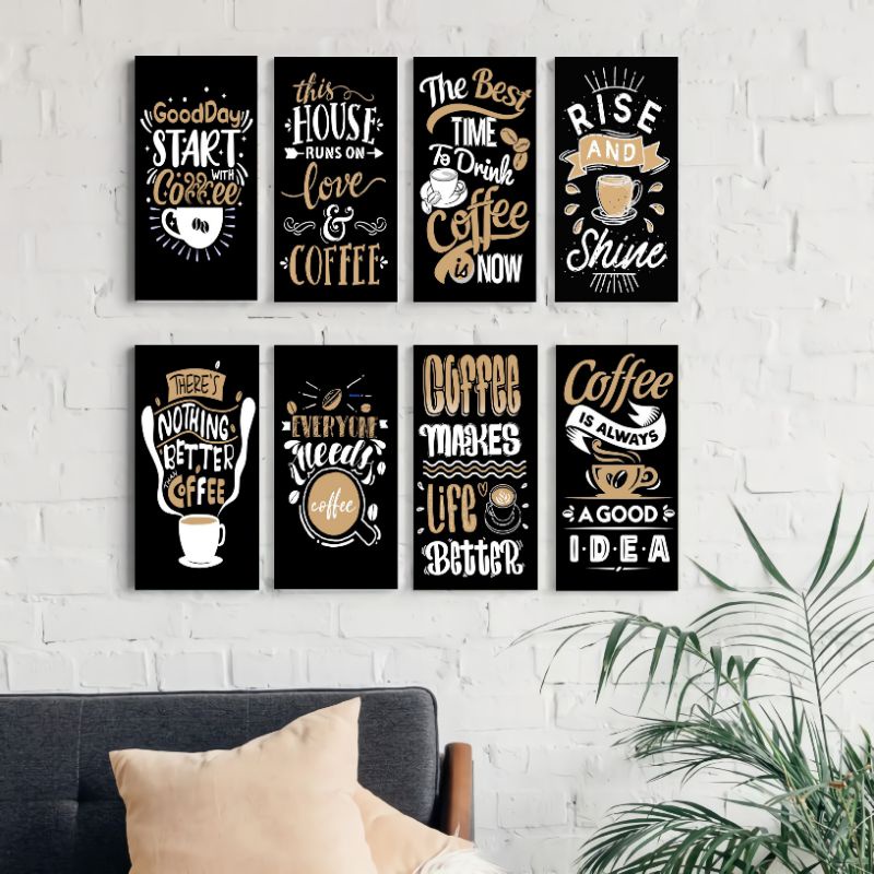 HIASAN DINDING KAYU Wall Hanging Cafe Display Decoration Coffee Shop ...