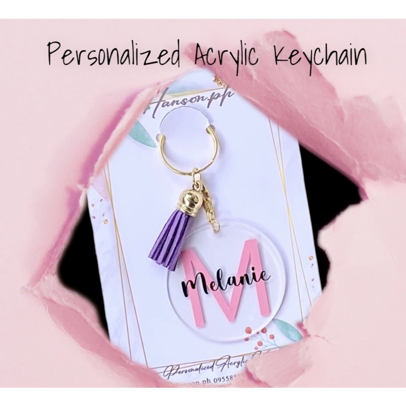 Personalized Acrylic Keychain - Letter Name Design | Shopee Philippines