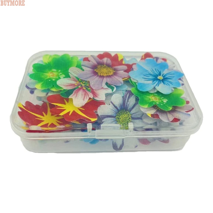 120pcs Edible Flowers Cake Toppers for Happy Birthday Wedding Edible ...