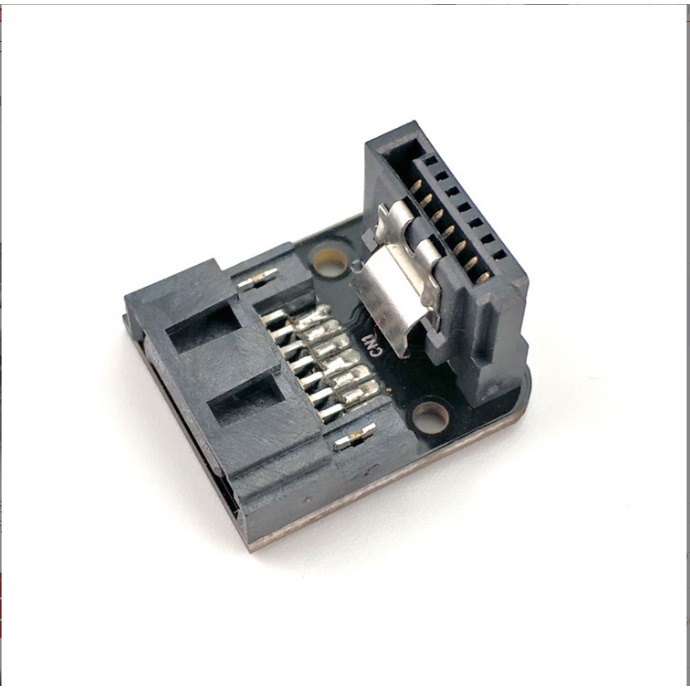 Swiixxer 1pezzi Doppio Sata 7Pin Femmina un Doppio 7Pin Adattatore Ad Angolo di 180 Gradi Scheda Madre Adattatore Sata per Desktop Ssd Hdd