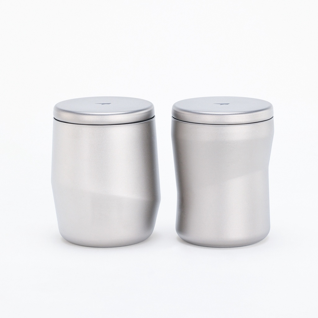 Keith Pure Titanium Double Wall Water Mugs Coffee Cups 2 Models 220ml ...