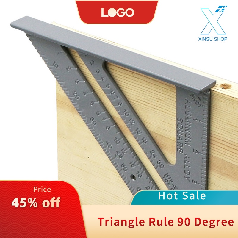 XU Triangle Rule 90 Degree Thickening Angle Rule Aluminum Alloy ...