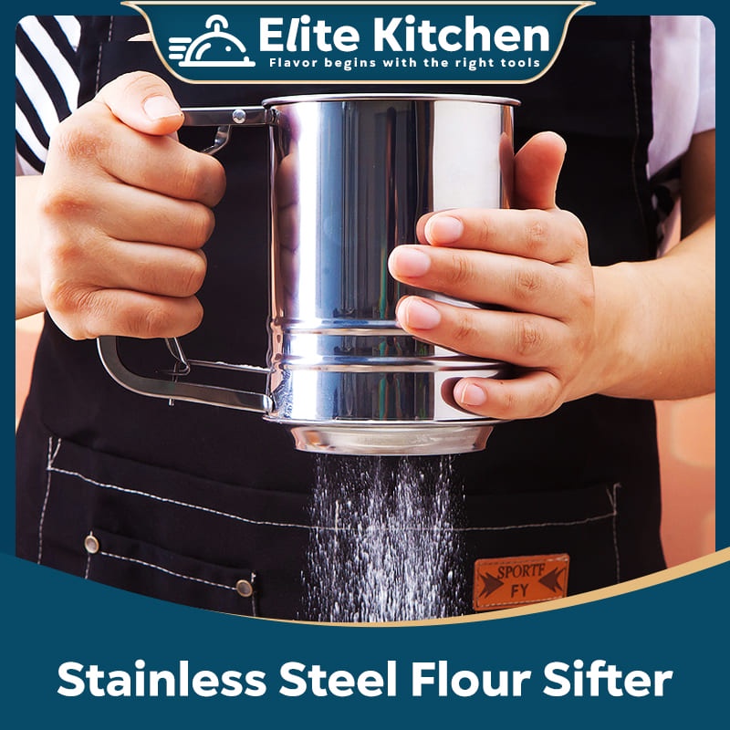 Elite Kitchen Stainless Steel Handheld Flour Sifter Ayak Tepung