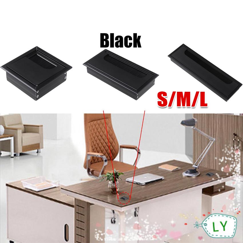 Aluminum Alloy Computer PC Table Desk Grommet Cable holder organizer ...