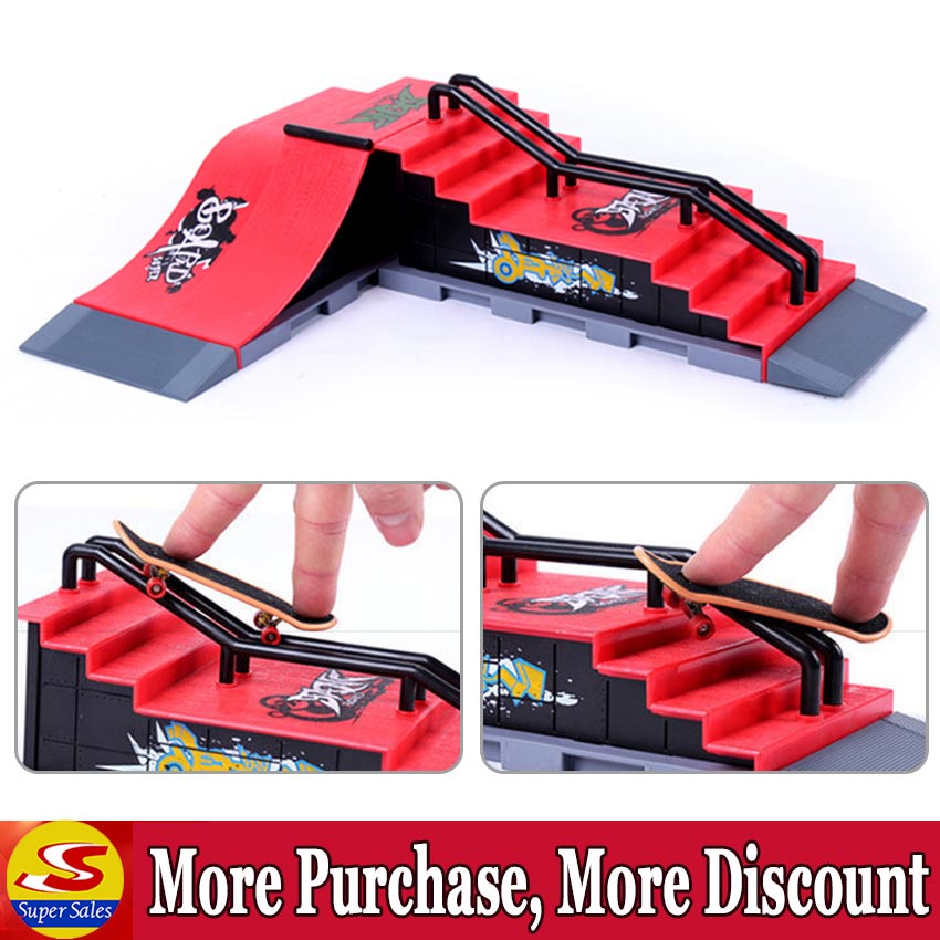 【SuperSales】Finger Skate Ramp Finger Skateboards Park Ramp Parts For